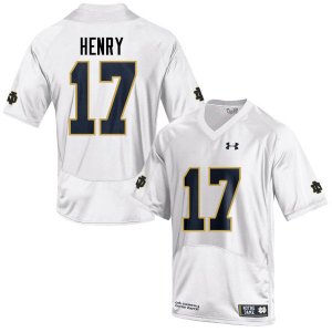 Notre Dame Fighting Irish Men's Nolan Henry #17 White Under Armour Authentic Stitched College NCAA Football Jersey GNE5699AF